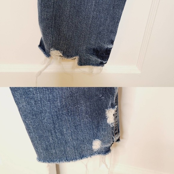 Free People Distressed Button Fly Boyfriend Jeans - Picture 9 of 10